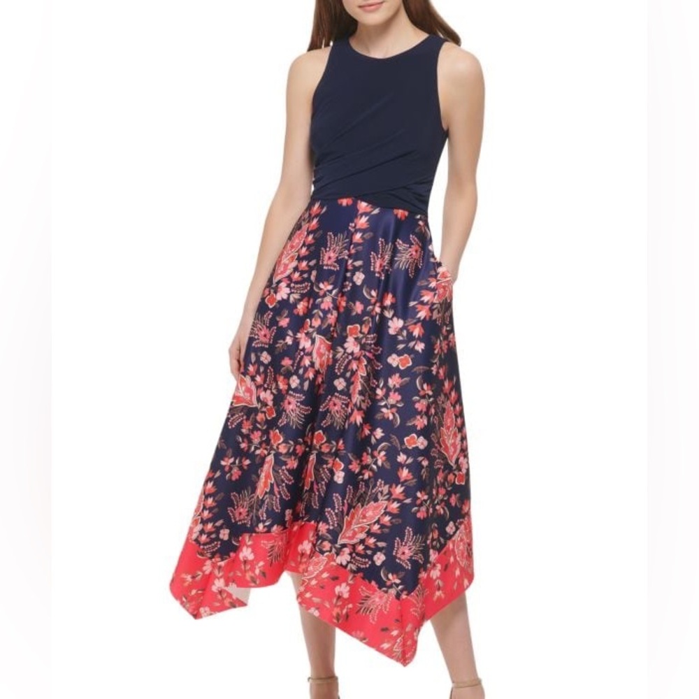 Vince Camuto Floral Fit & Flare Maxi Dress - 12 -Brand New!